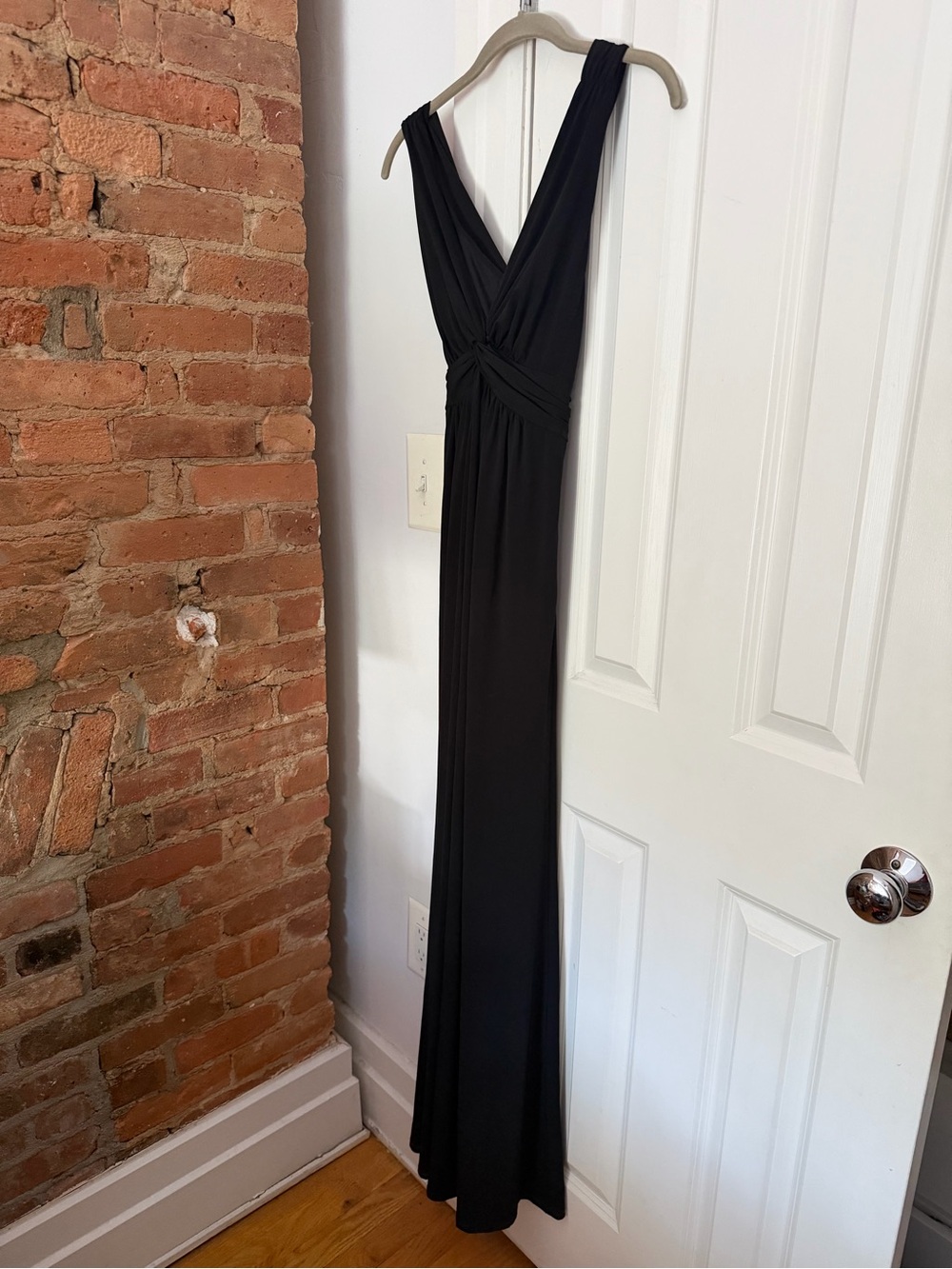 White House Black Market Cross-Body Matte Jersey Gown